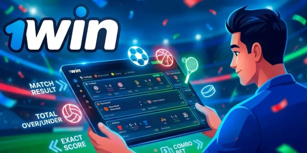 1win idman mərcləri bölməsi: futbol, tennis və canlı mərc növləri